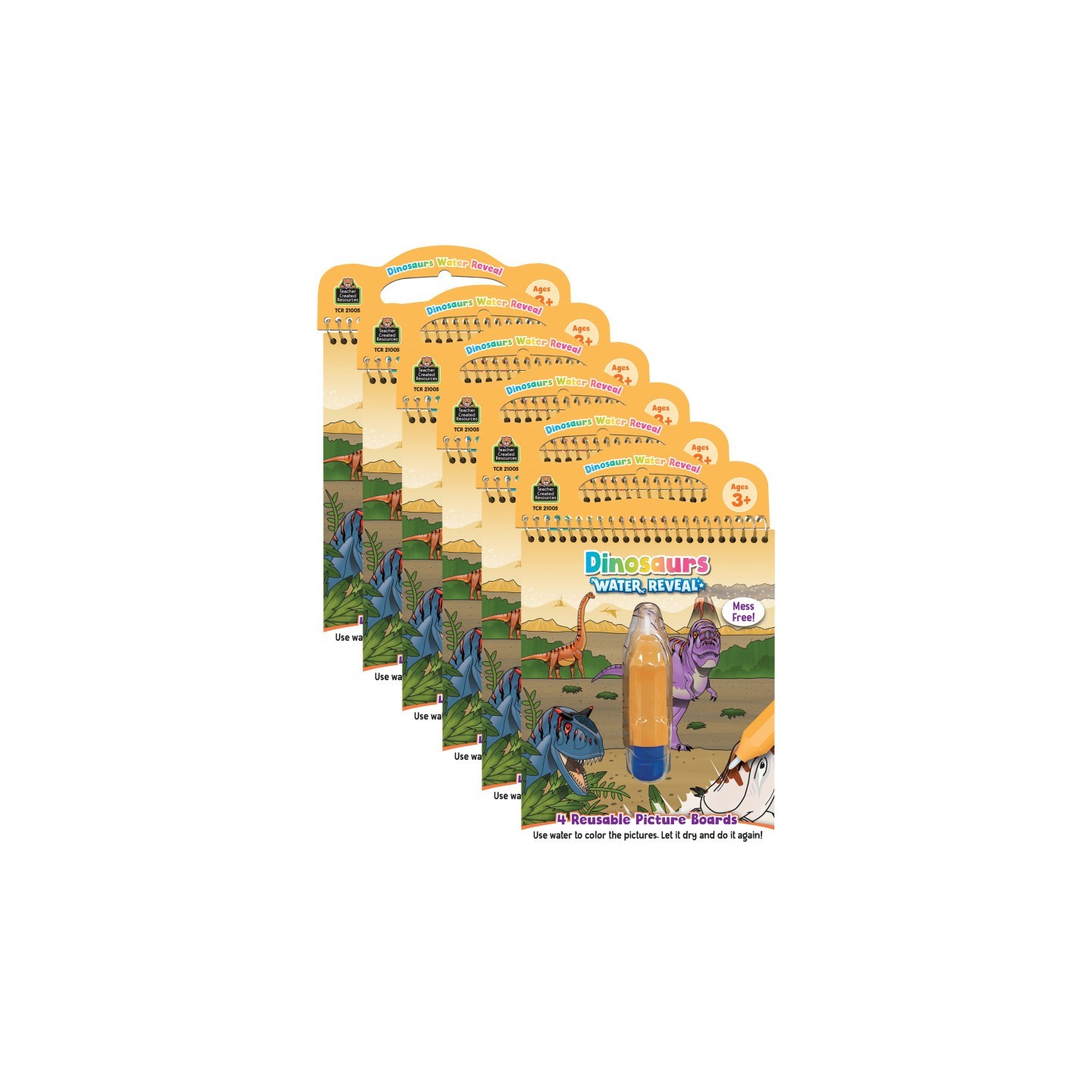 Teacher Created Resources® Dinosaurs Water Reveal, 6 Sets