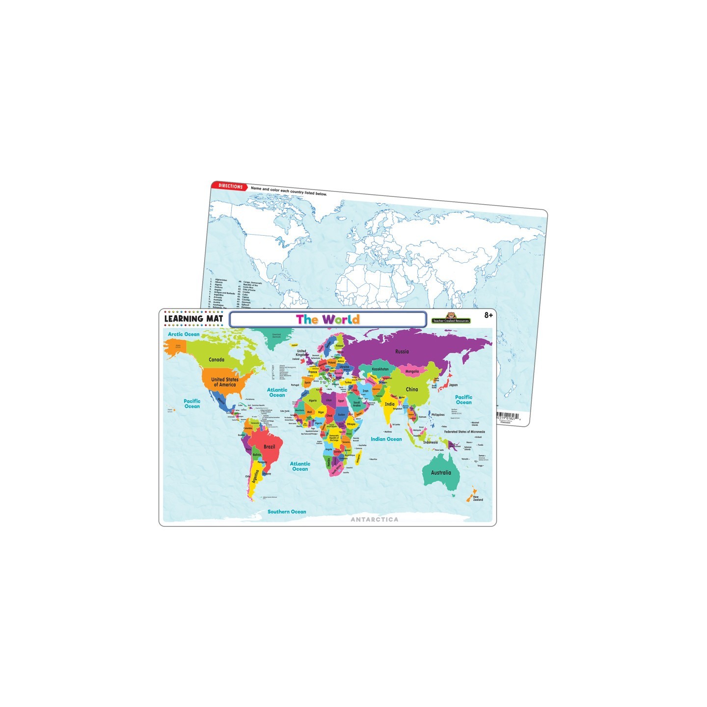 Teacher Created Resources® The World Map Learning Mat