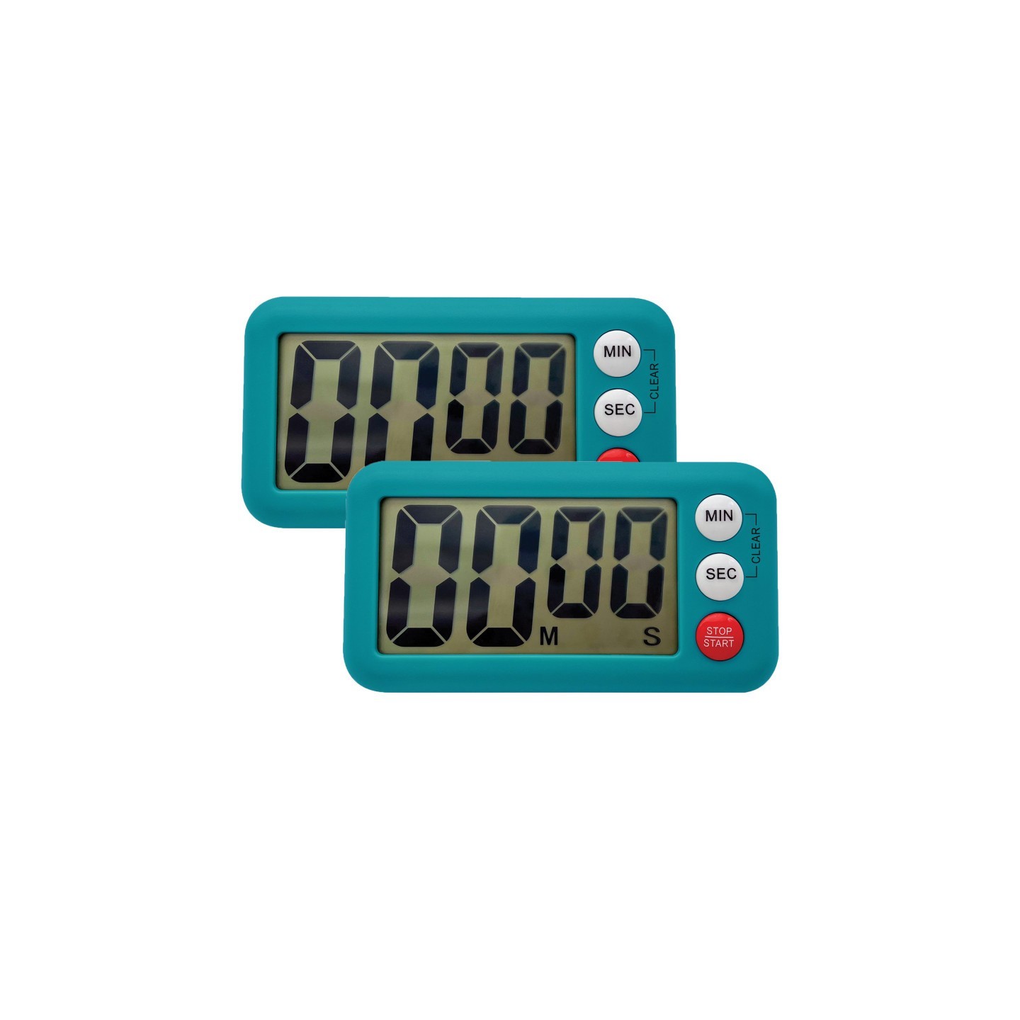 Teacher Created Resources® Magnetic Digital Classroom Timer, Teal, Pack of 2
