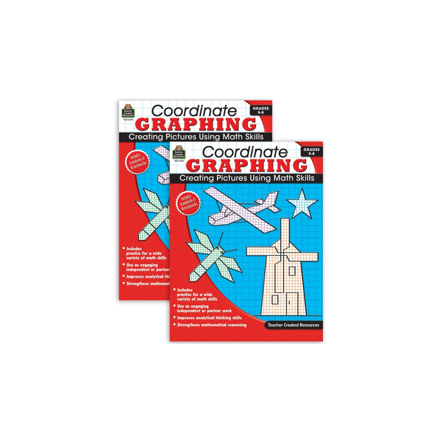 Teacher Created Resources® Coordinate Graphing Book, Pack of 2