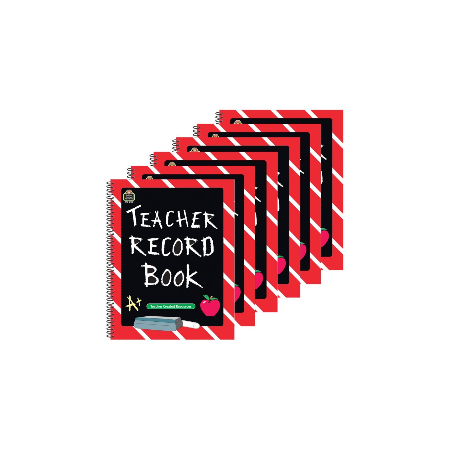 Teacher Created Resources® Chalkboard Teacher Record Book, Pack of 6