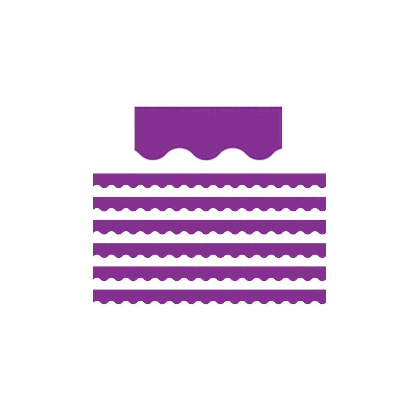 Teacher Created Resources® Purple Scalloped Border Trim, 35 Feet Per Pack, 6 Packs