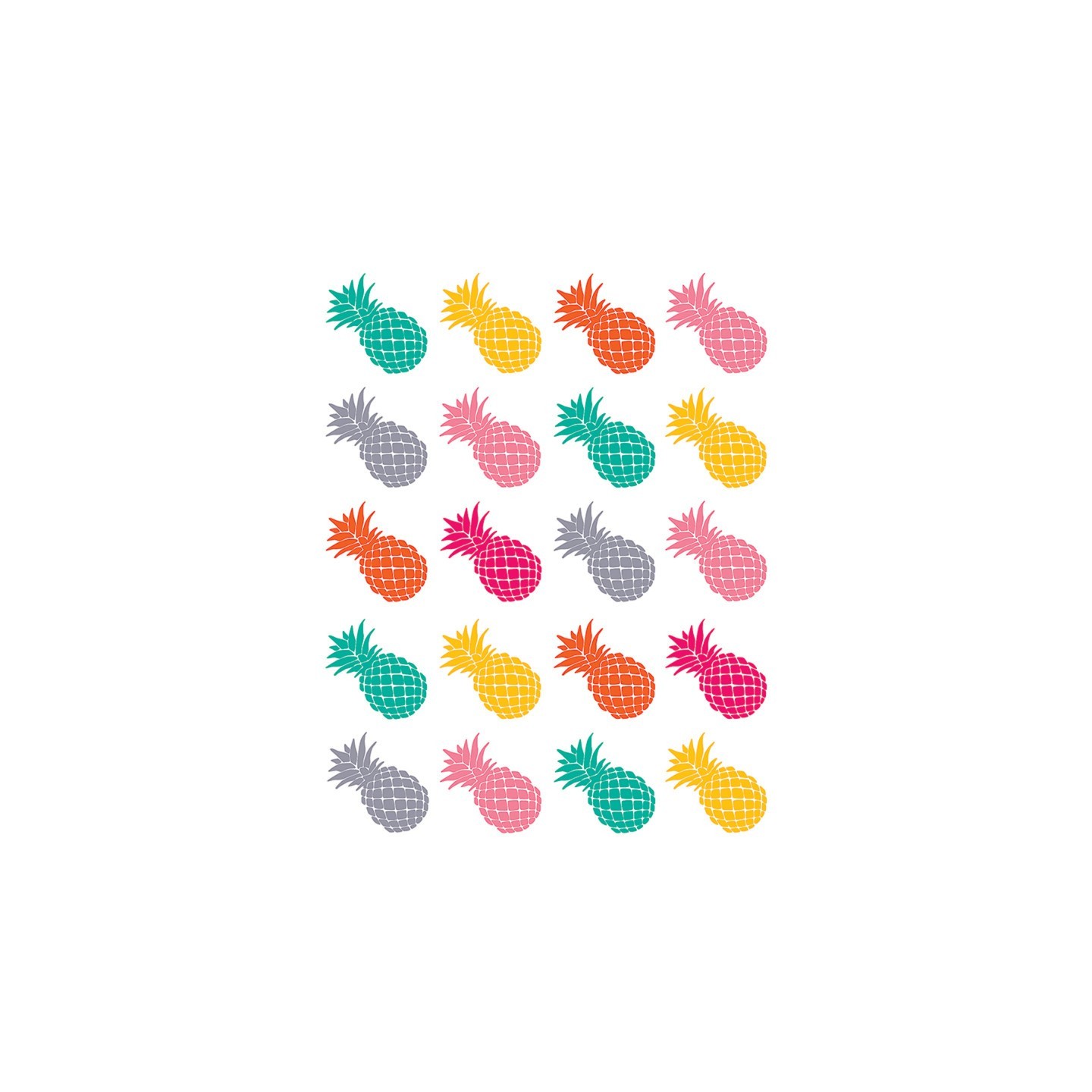 Teacher Created Resources® Tropical Punch Pineapples Stickers, Pack of 120