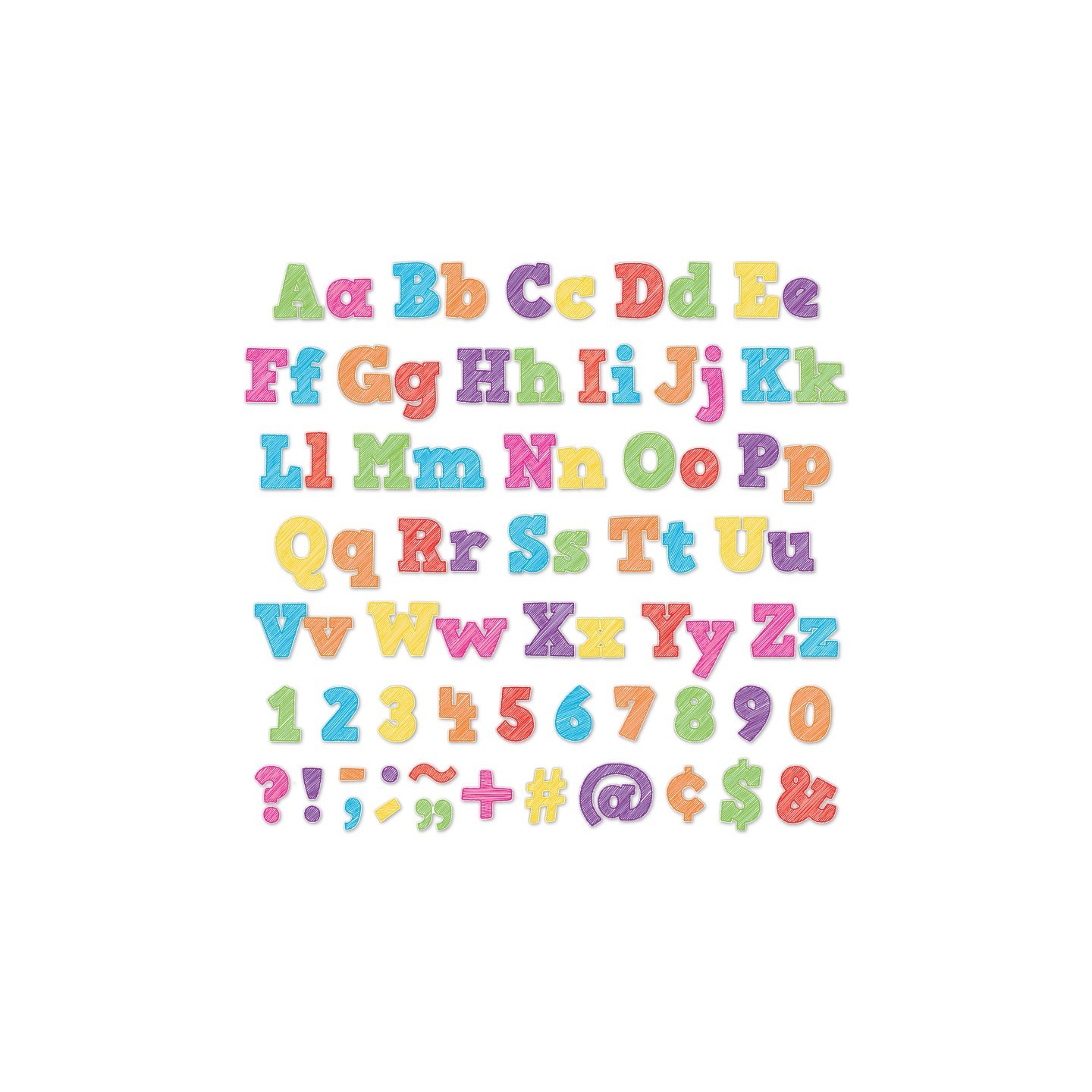 Teacher Created Resources® Scribble Bold Block 4" Letters Combo Pack