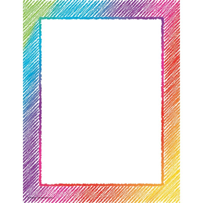 Teacher Created Resources® Colorful Scribble Computer Paper, 50 Sheets