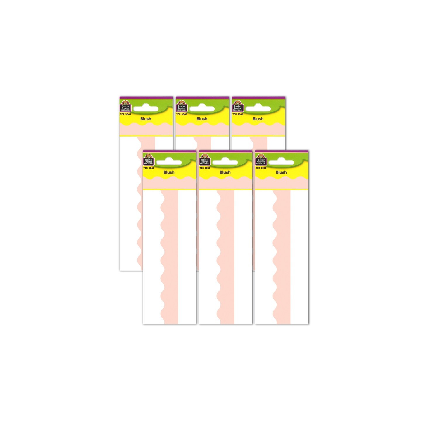 Teacher Created Resources® Blush Scalloped Border Trim, 35 Feet Per Pack, 6 Packs