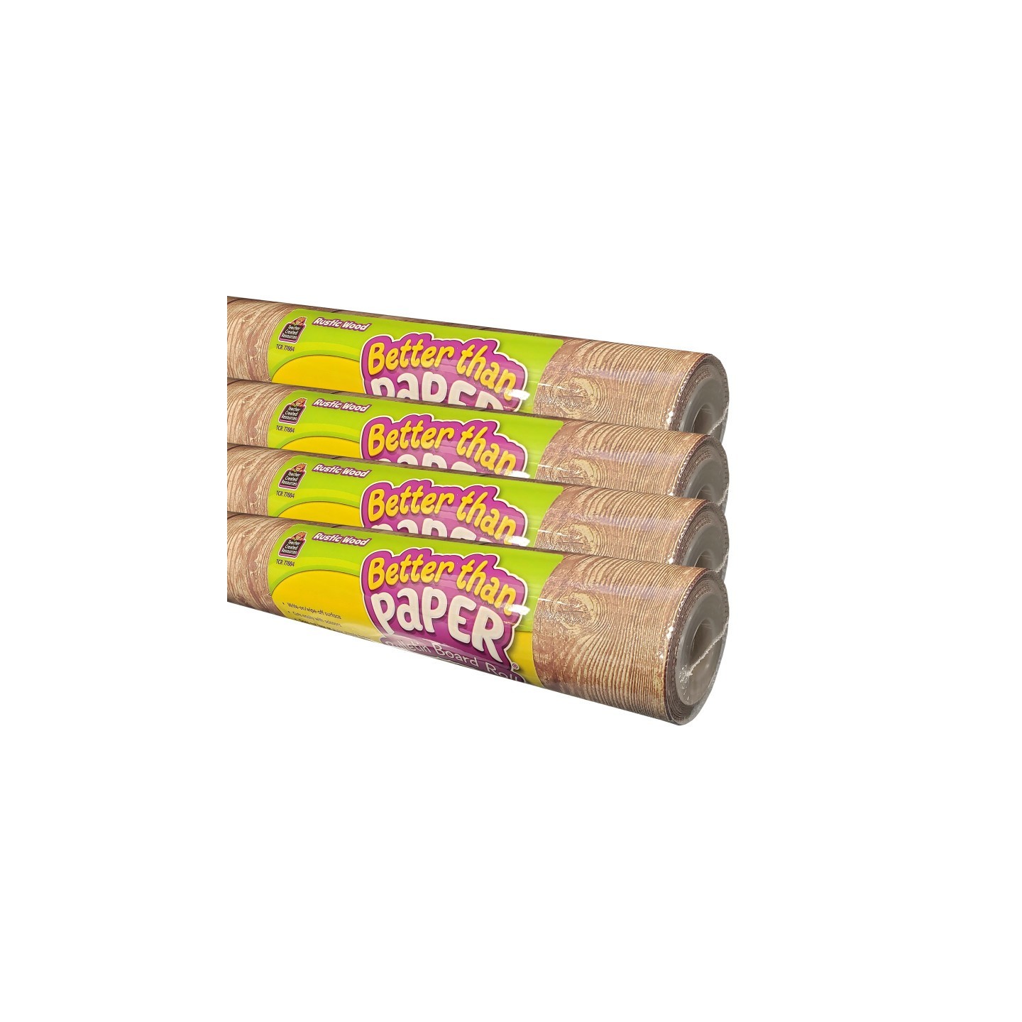 Teacher Created Resources® Better Than Paper® Bulletin Board Roll, 4' x 12', Rustic Wood Design, 4 Rolls