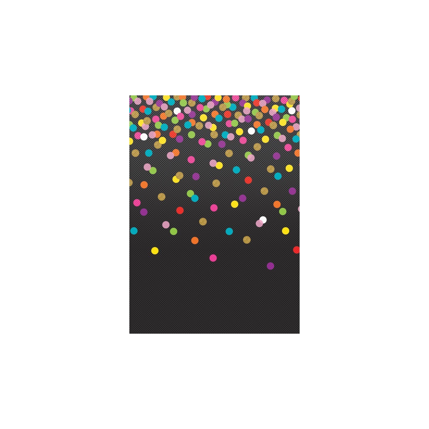 Teacher Created Resources® Better Than Paper® Bulletin Board Roll, 4' x 12', Colorful Confetti on Black, 4 Rolls