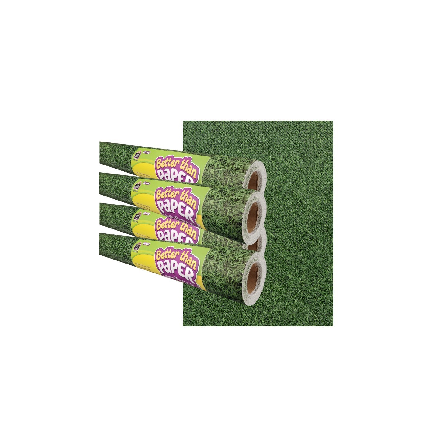 Teacher Created Resources® Grass Better Than Paper Bulletin Board Roll, 4' x 12', Pack of 4