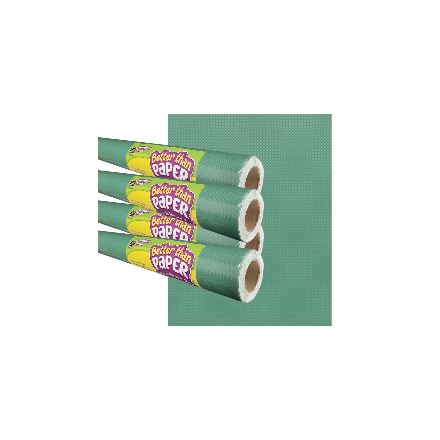 Teacher Created Resources® Eucalyptus Green Better Than Paper Bulletin Board Roll, 4' x 12', Pack of 4