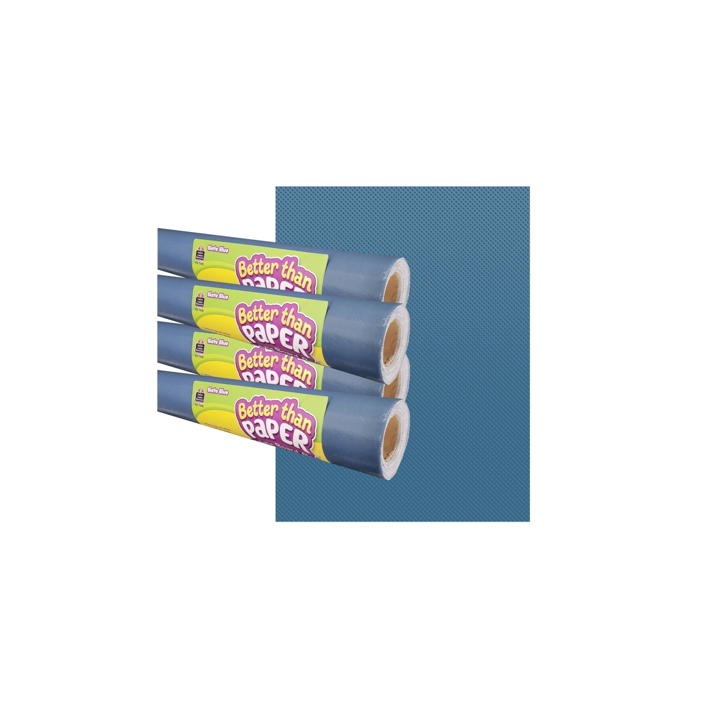 Teacher Created Resources® Slate Blue Better Than Paper Bulletin Board Roll, 4' x 12', Pack of 4