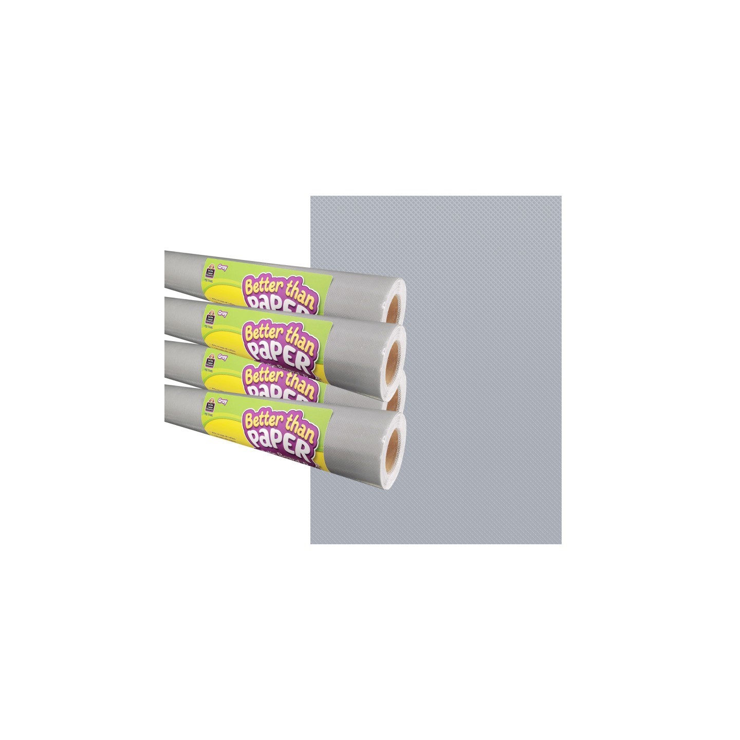 Teacher Created Resources® Gray Better Than Paper Bulletin Board Roll, 4' x 12', Pack of 4