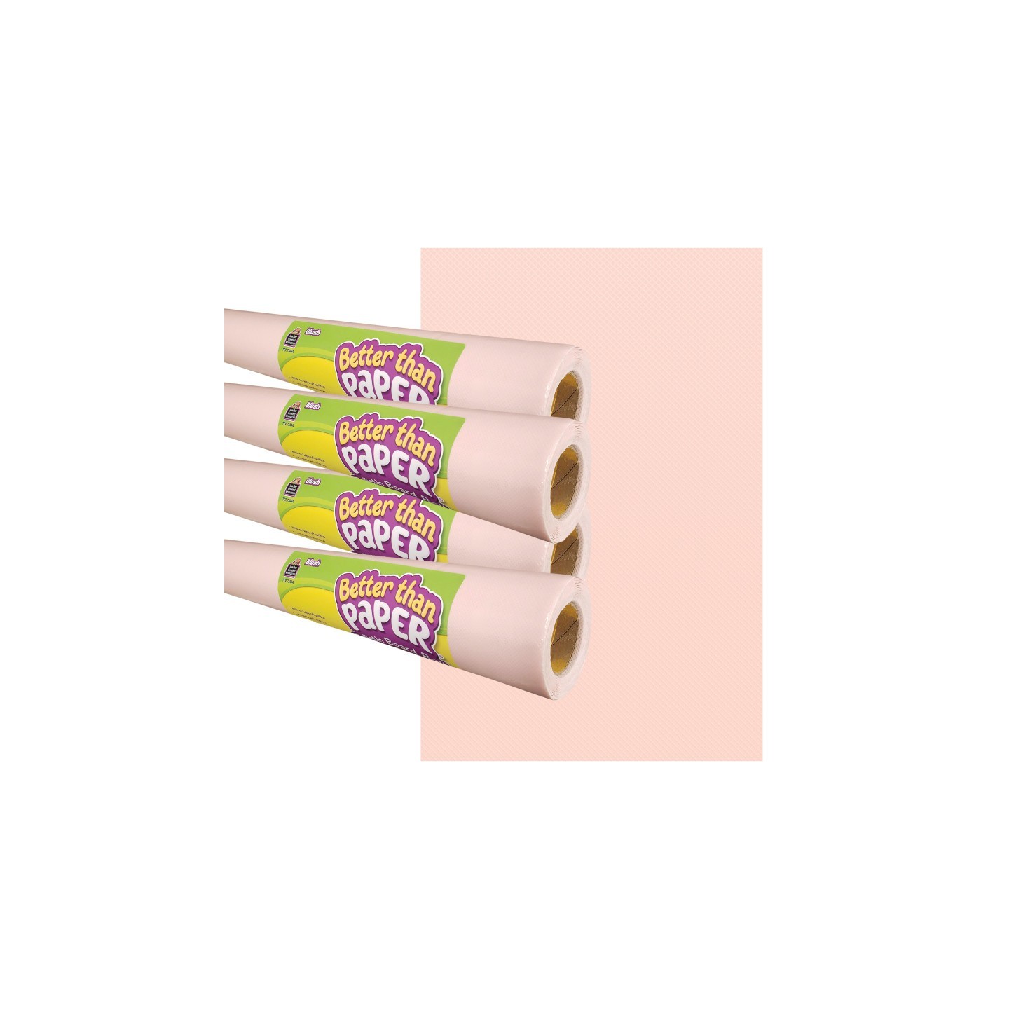 Teacher Created Resources® Blush Better Than Paper Bulletin Board Roll, 4' x 12', Pack of 4