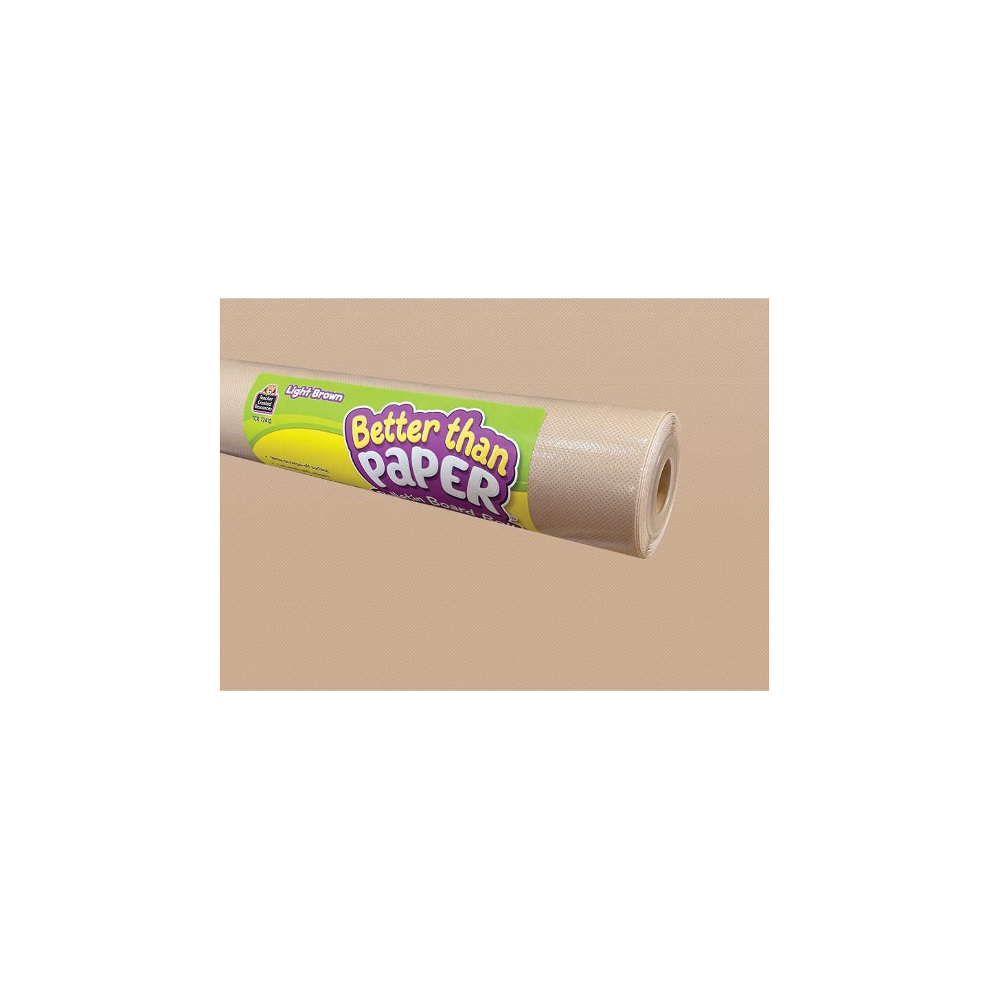 Teacher Created Resources® Light Brown Better Than Paper Bulletin Boad Roll, 4' x 12', Pack of 4
