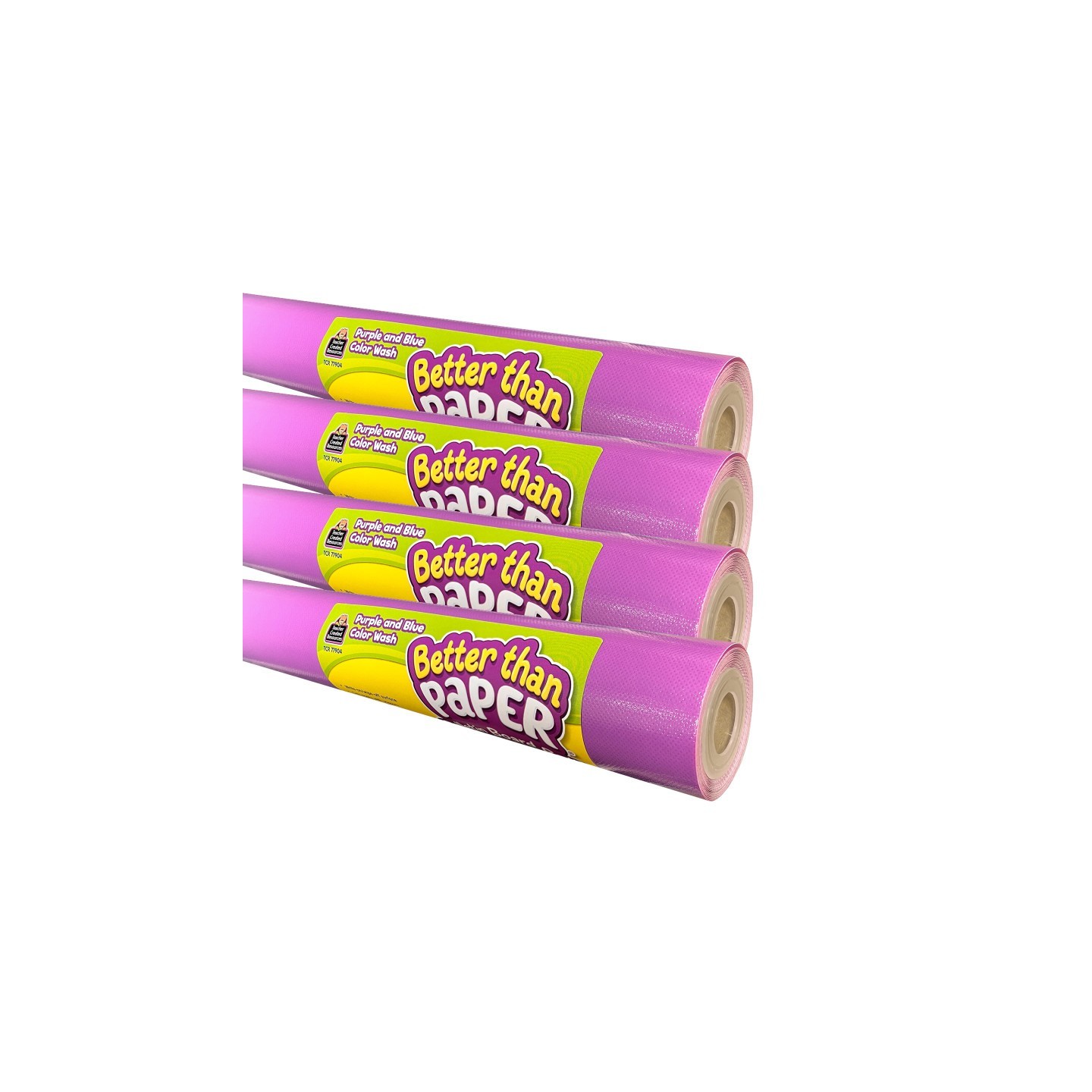 Teacher Created Resources® Better Than Paper Bulletin Board Roll, Purple and Blue Color Wash, 4-Pack