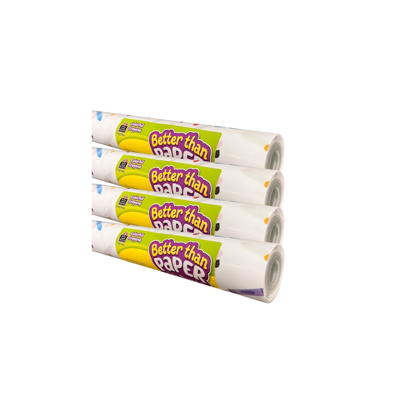 Teacher Created Resources® Better Than Paper Bulletin Board Roll, Colorful Crayons, 4-Pack