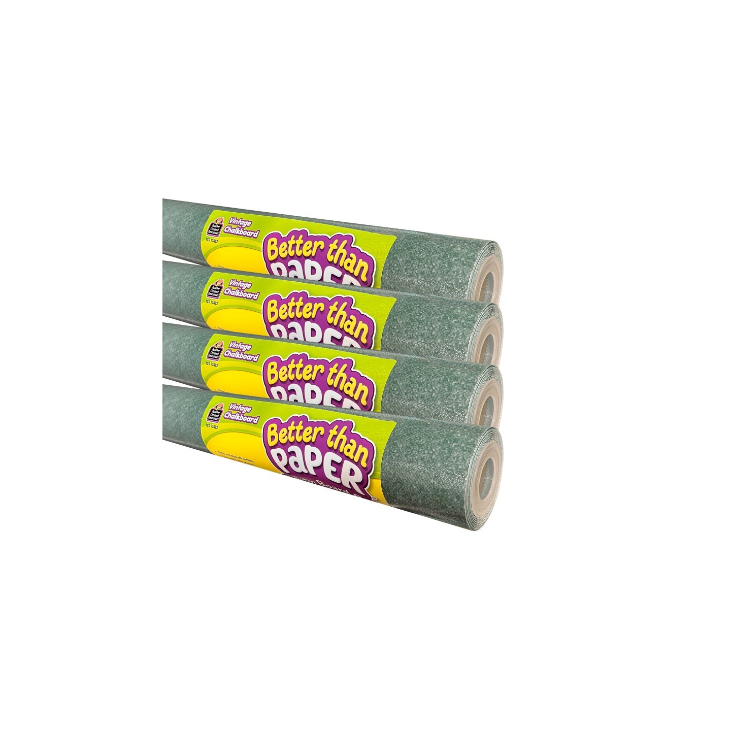 Teacher Created Resources® Better Than Paper® Bulletin Board Roll, Vintage Chalkboard, 4-Pack