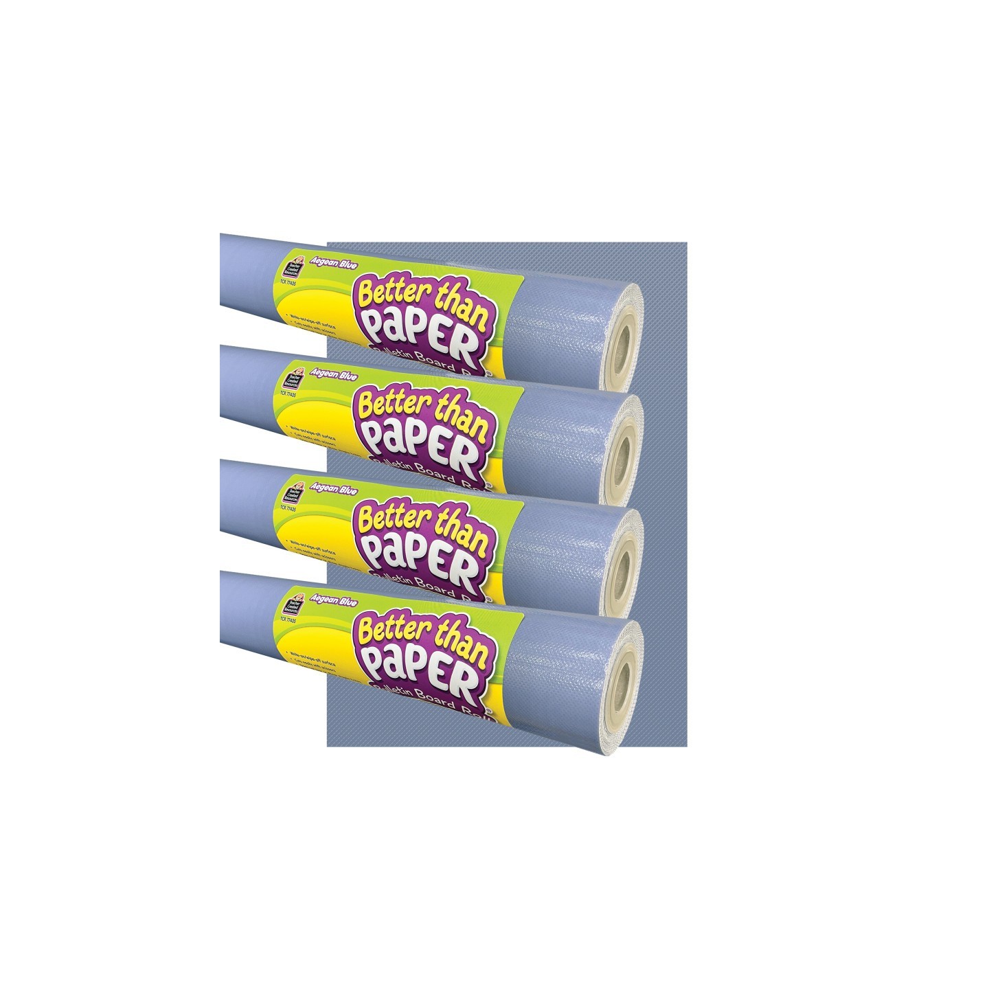 Teacher Created Resources® Better Than Paper® Bulletin Board Roll, 4' x 12', Aegean Blue, 4 Rolls