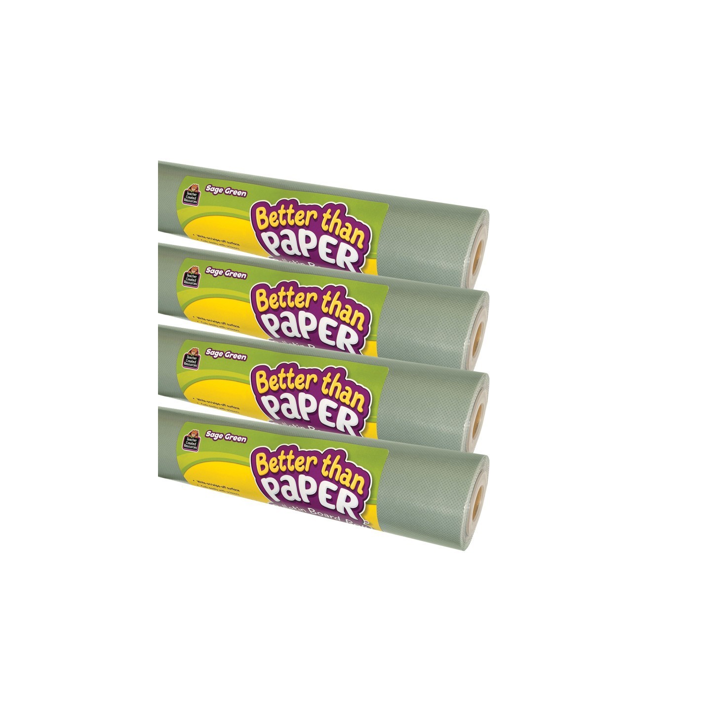 Teacher Created Resources® Better Than Paper® Bulletin Board Roll, Sage Green, 4-Pack