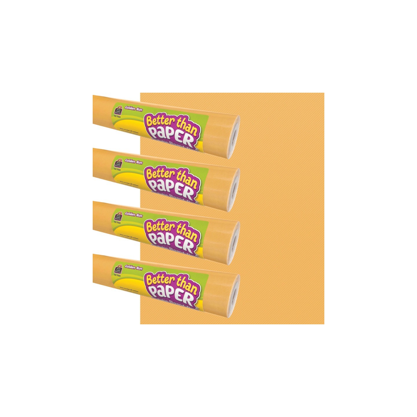 Teacher Created Resources® Better Than Paper® Bulletin Board Roll, 4' x 12', Golden Sun, 4-Pack