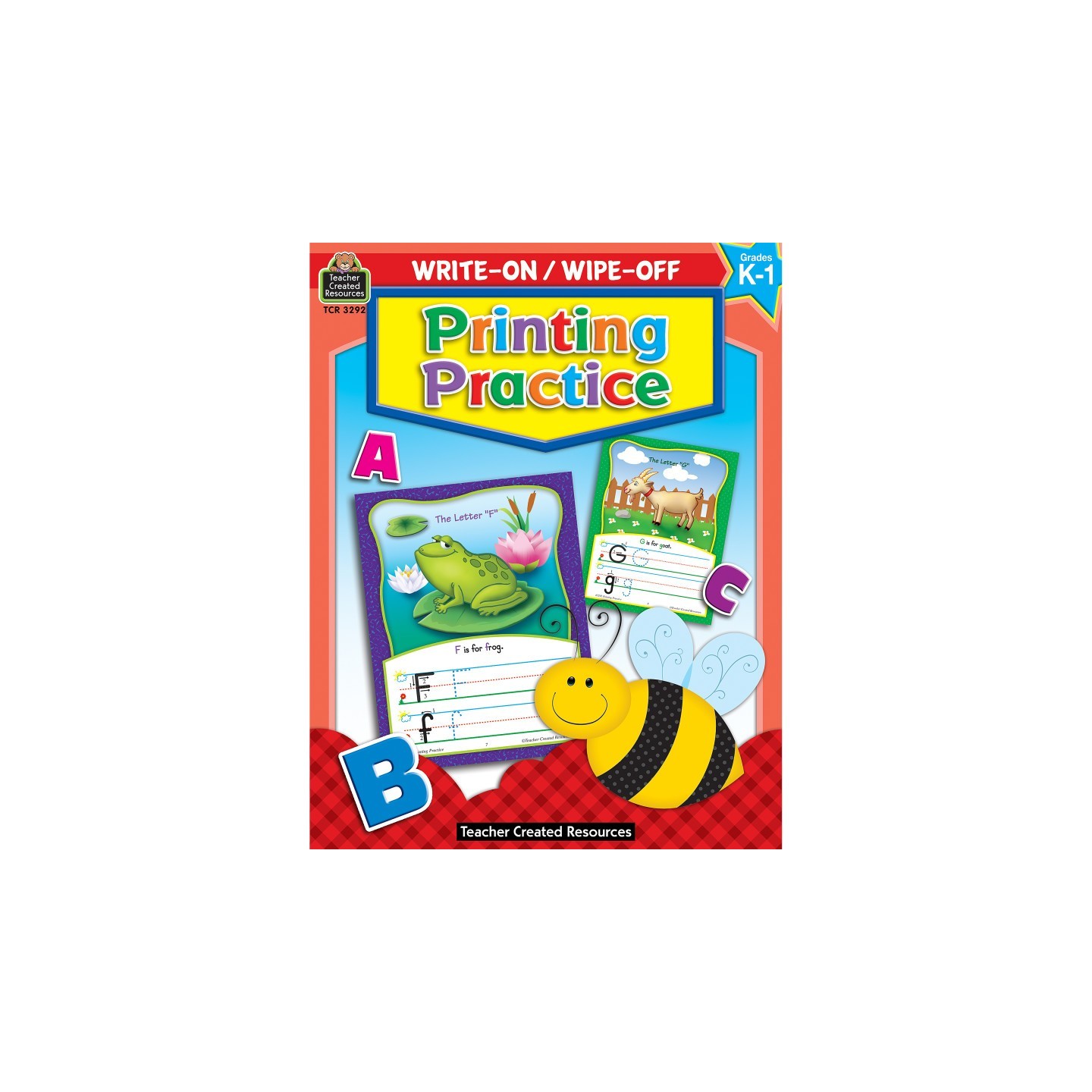Teacher Created Resources® Printing Practice Write-On Wipe-Off Book, Grade K-1