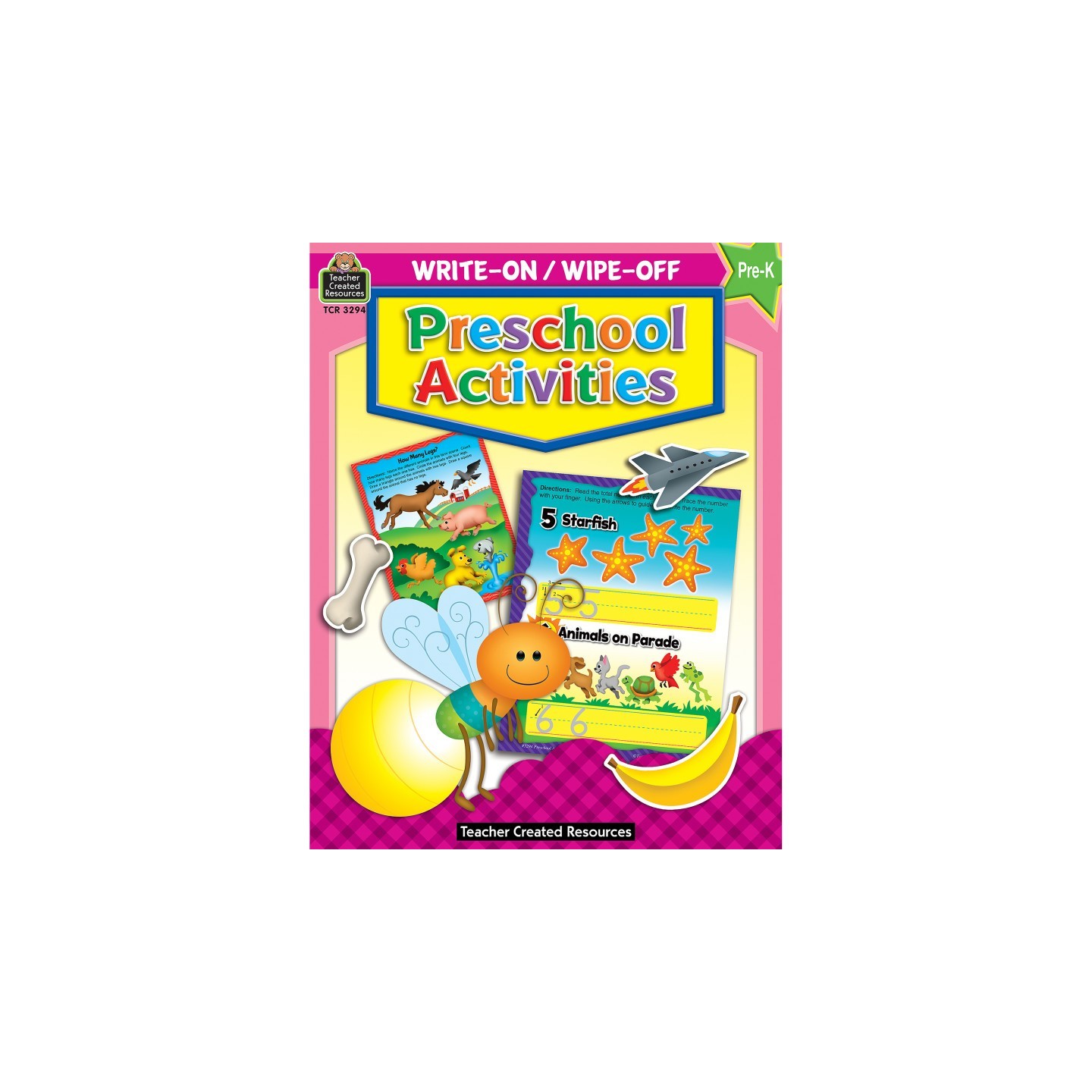 Teacher Created Resources® Preschool Activities Write-On Wipe-Off Book, Grade PK-K