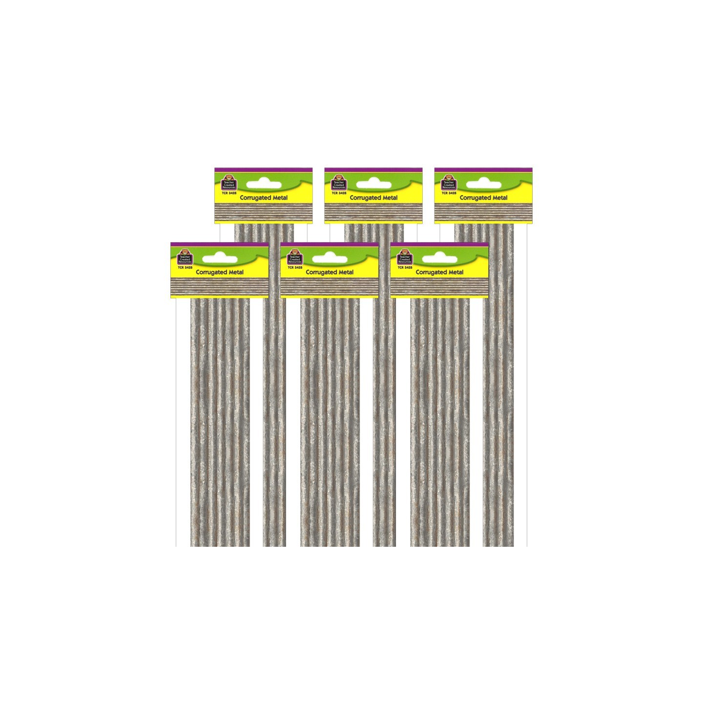 Teacher Created Resources® Home Sweet Classroom Corrugated Metal Border Trim, 35 Feet Per Pack, 6 Packs