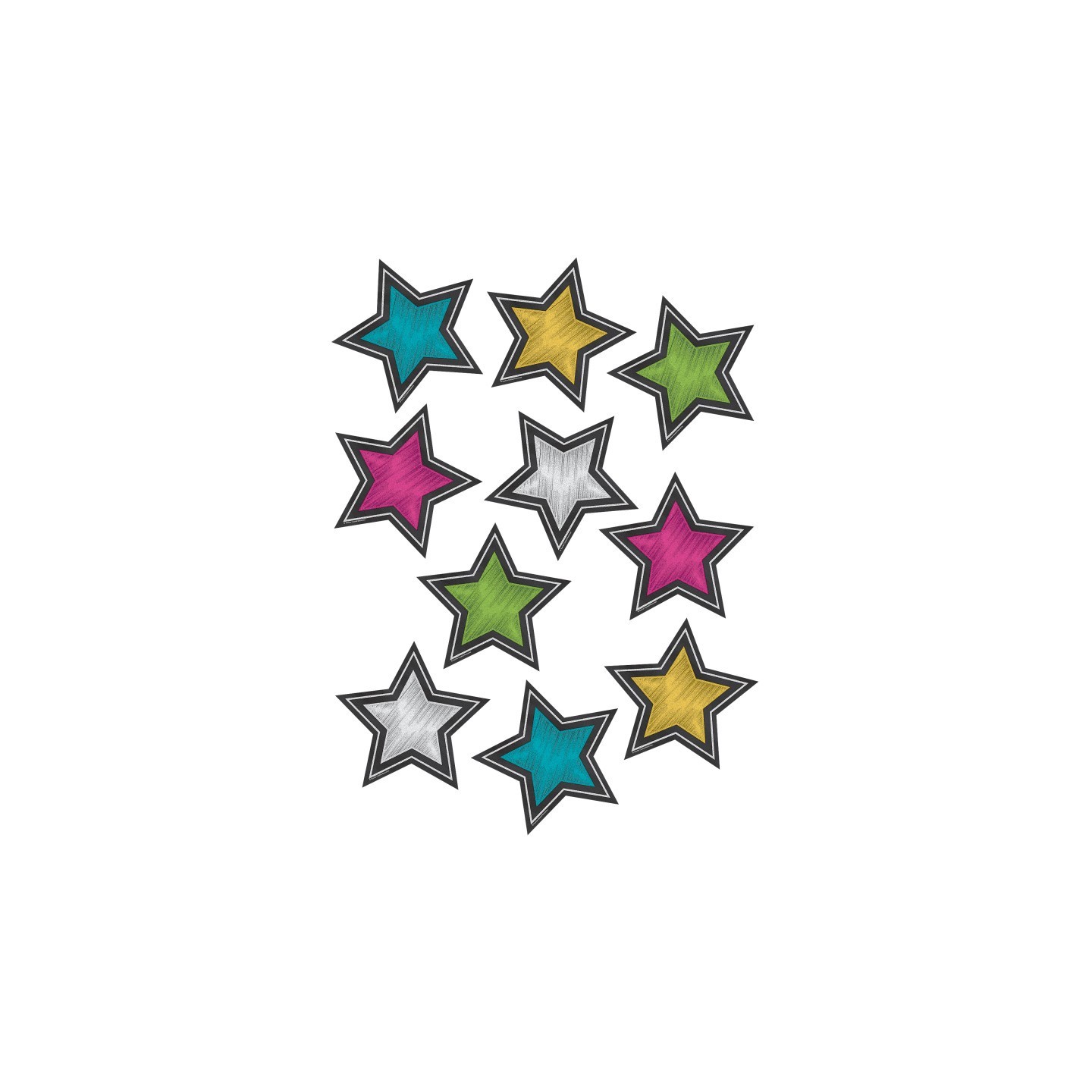 Teacher Created Resources® Chalkboard Brights Stars Accents, Pack of 30