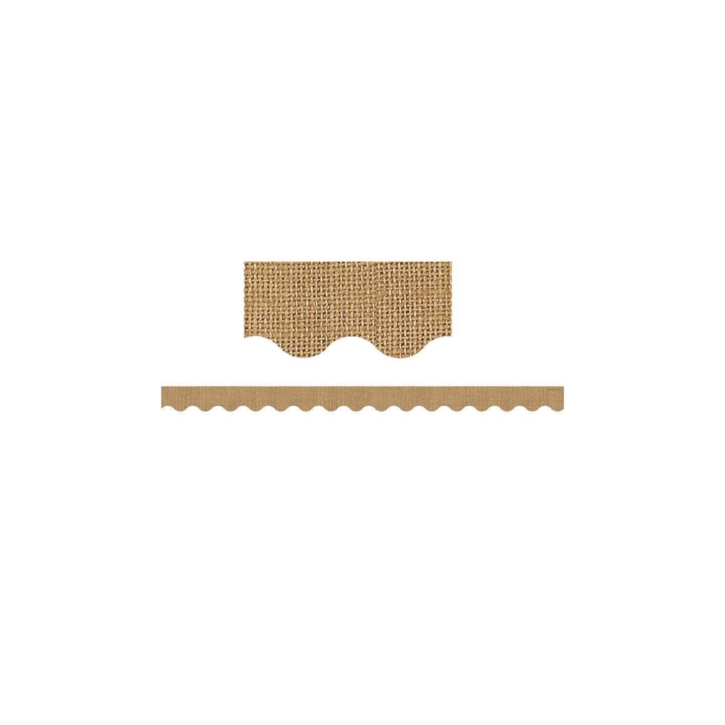 Teacher Created Resources® Burlap Design Scalloped Border Trim, 35 Feet