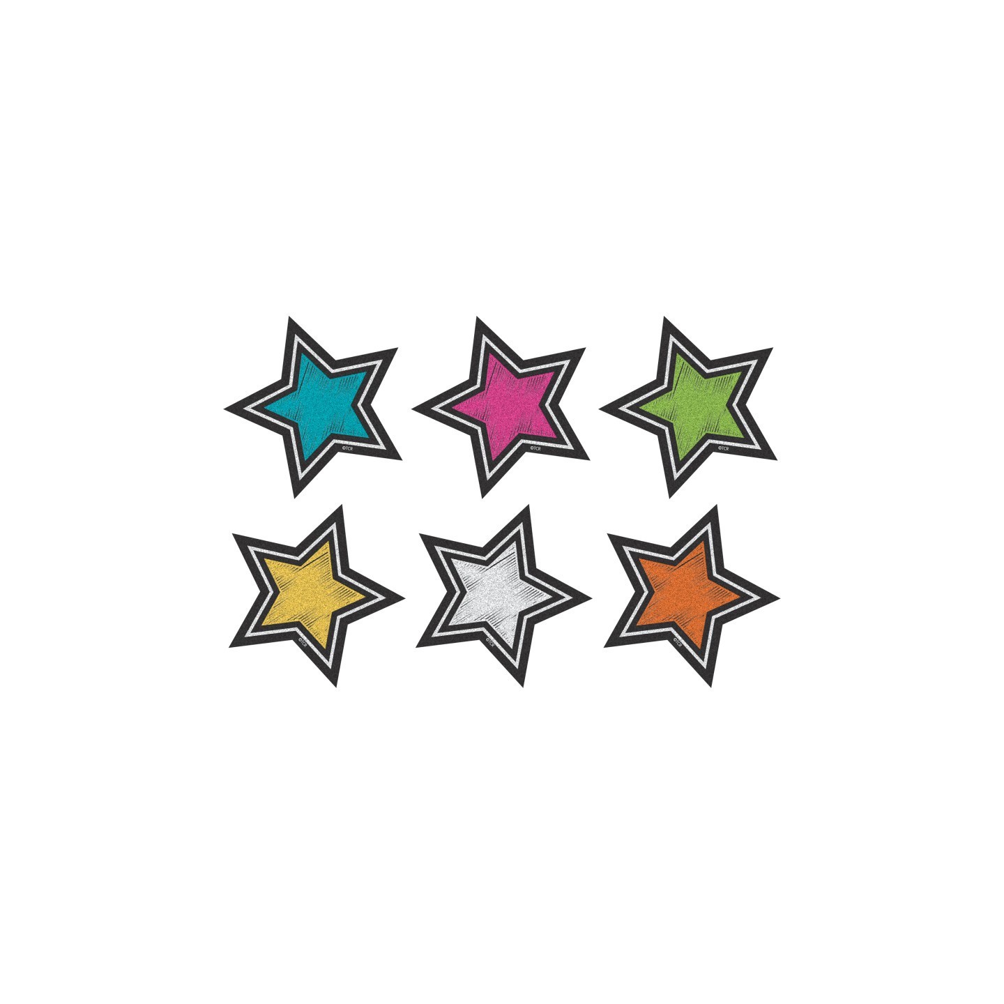 Teacher Created Resources® Chalkboard Brights Stars Mini Accents, Pack of 36