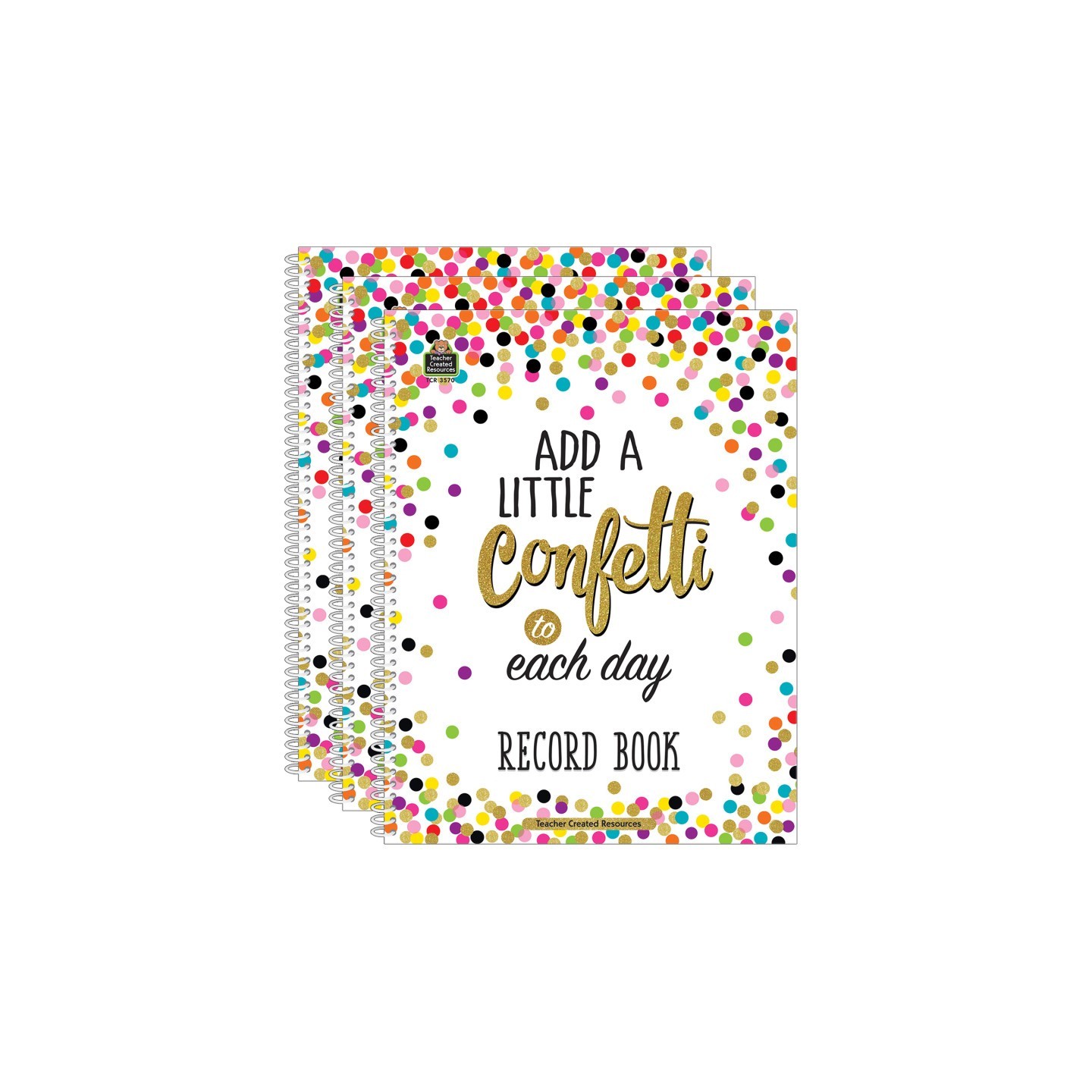 Teacher Created Resources® Confetti Record Book, Pack of 3
