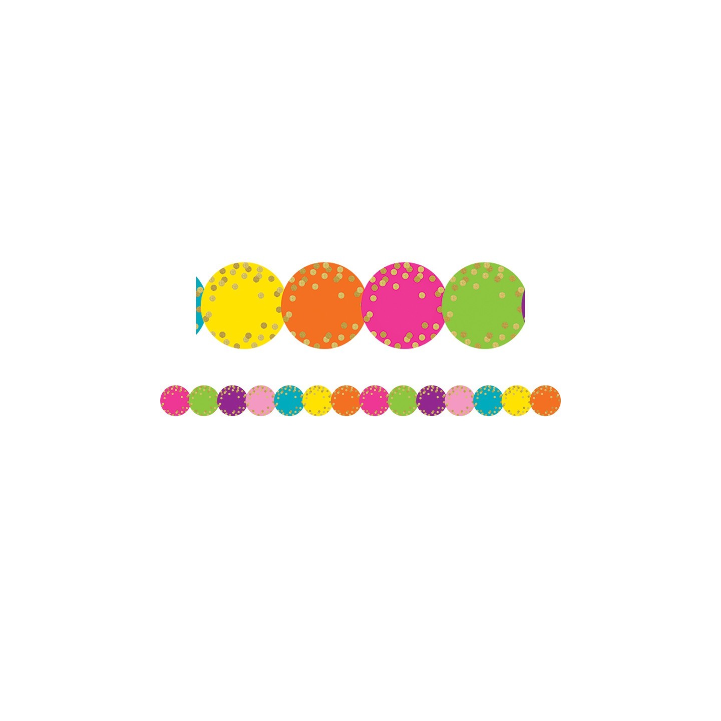 Teacher Created Resources® Confetti Circles Die-Cut Border Trim, 35 Feet