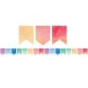 Teacher Created Resources® Watercolor Pennants Die-Cut Border Trim, 35 Feet