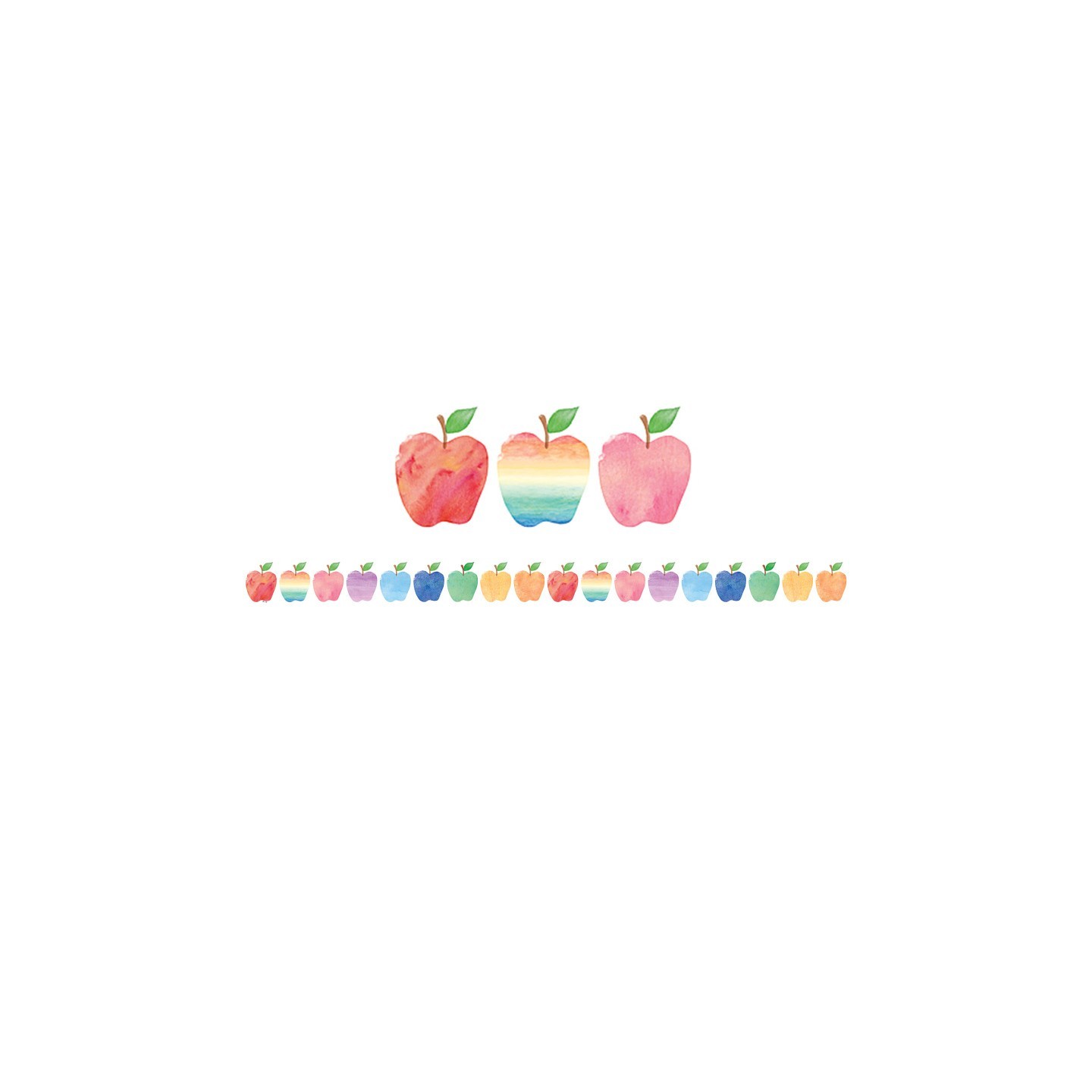 Teacher Created Resources® Watercolor Apples Die-Cut Border Trim, 35 Feet