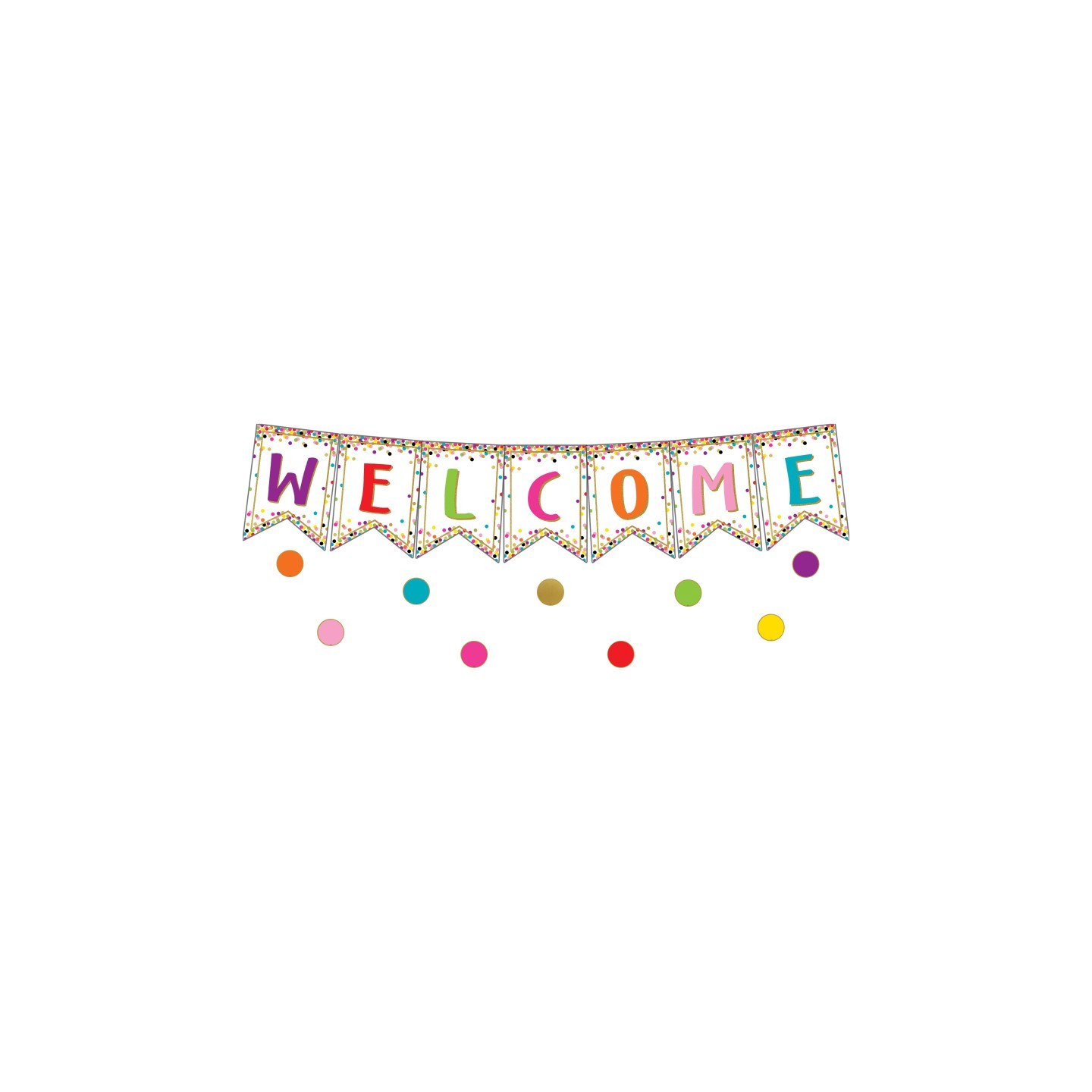 Teacher Created Resources® Confetti Pennants Welcome Bulletin Board Display