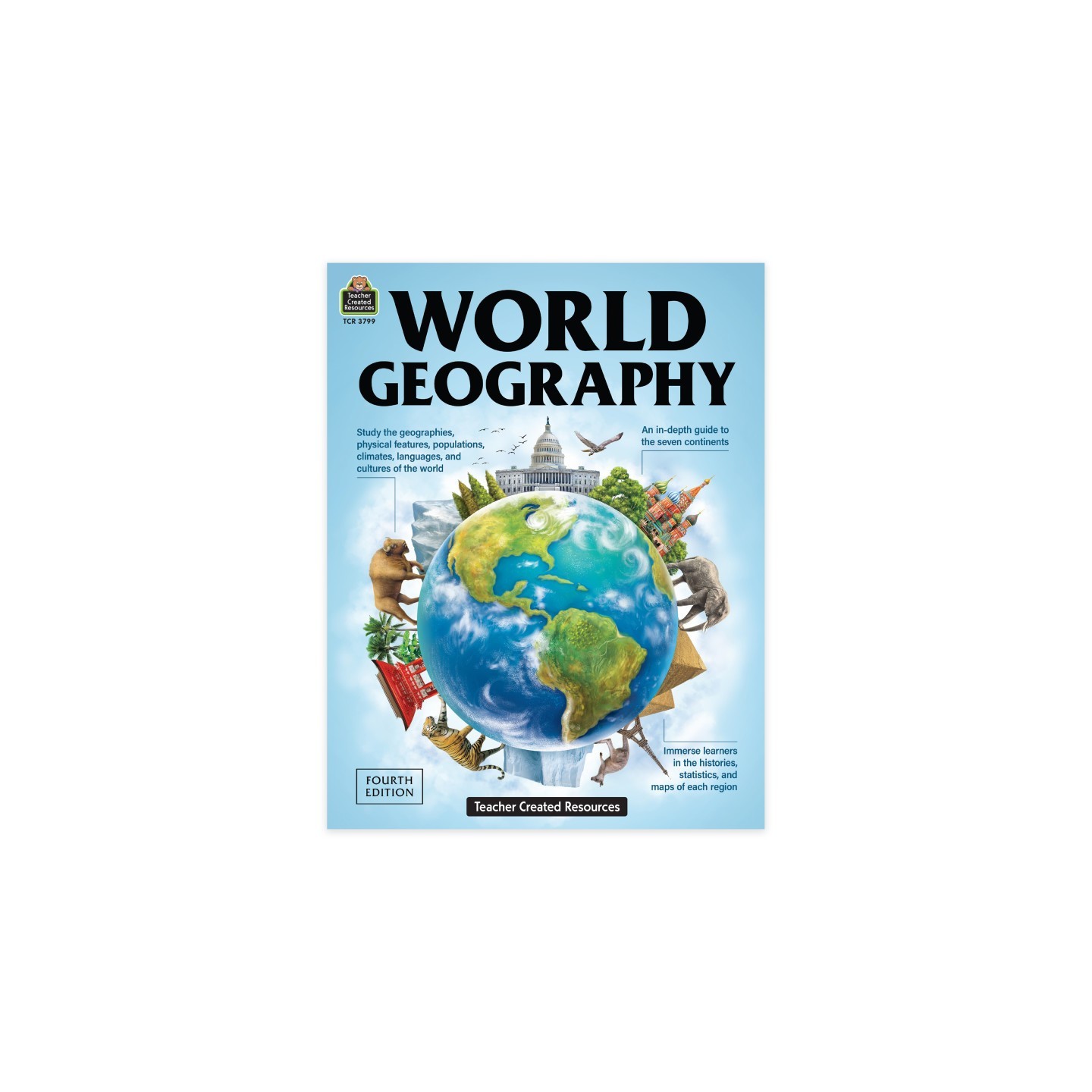 Teacher Created Resources® World Geography Workbook, Fourth Edition, Grade 5-8
