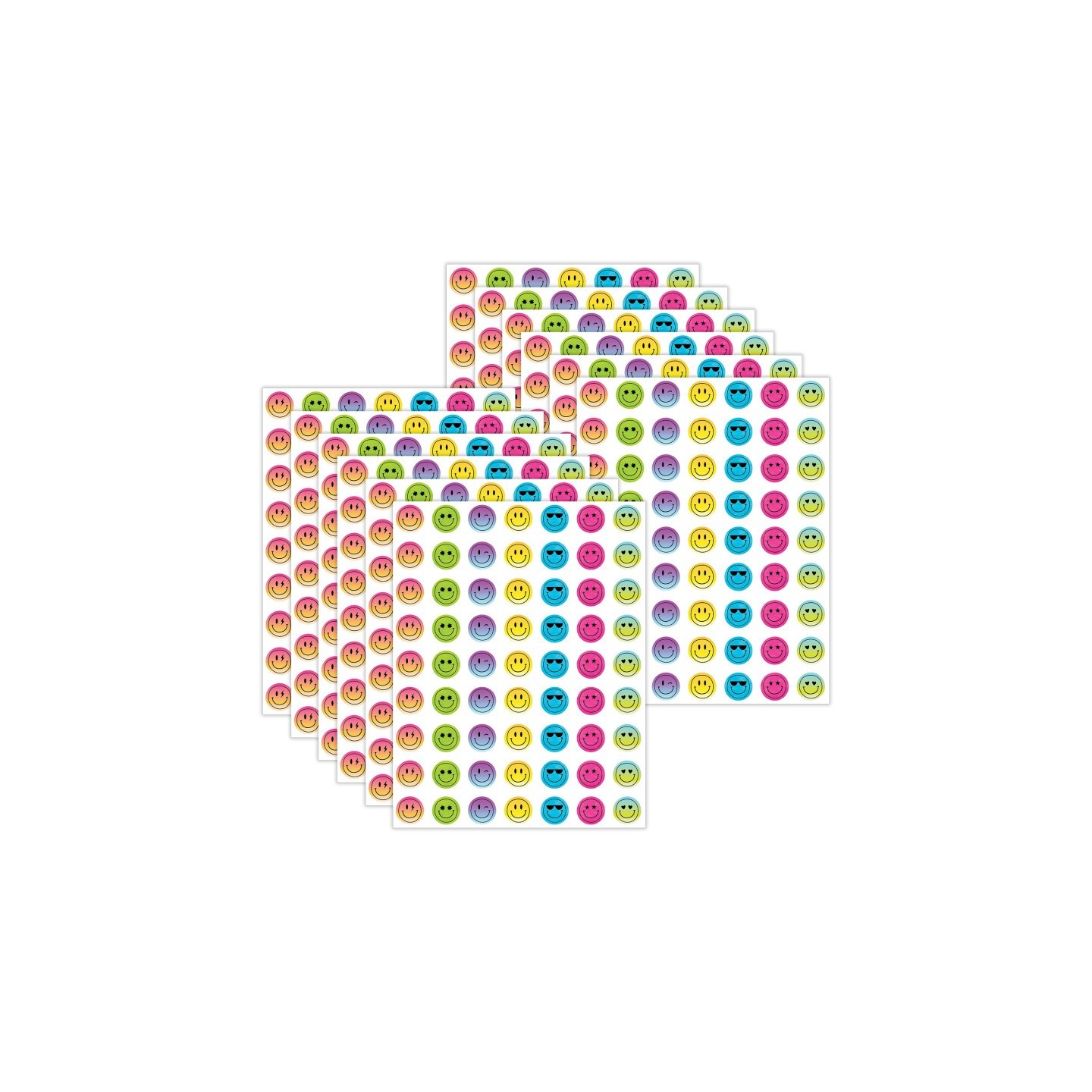 Teacher Created Resources® Brights 4Ever Smiley Faces Mini Stickers, 378 Per Pack, 12 Packs