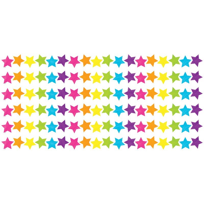 Teacher Created Resources® Brights 4Ever Stars Die-Cut Border Trim, 35 Feet Per Pack, 6 Packs