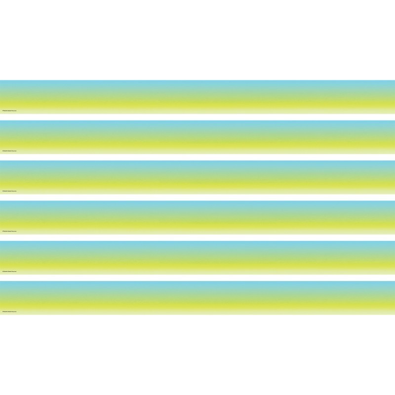 Teacher Created Resources® Aqua and Lime Color Wash Straight Border Trim, 35 Feet Per Pack, 6 Packs