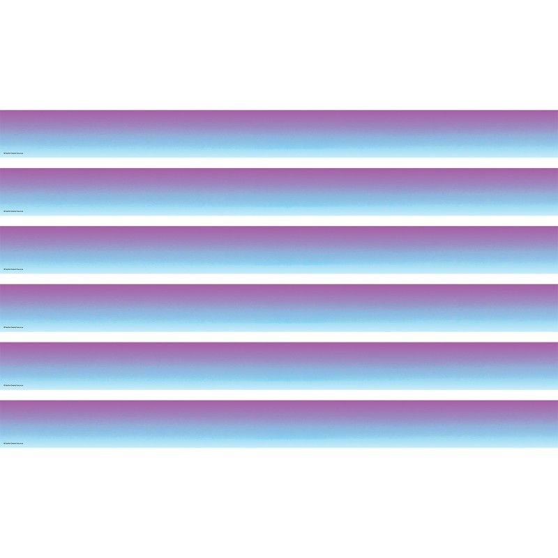 Teacher Created Resources® Purple and Blue Color Wash Straight Border Trim, 35 Feet Per Pack, 6 Packs