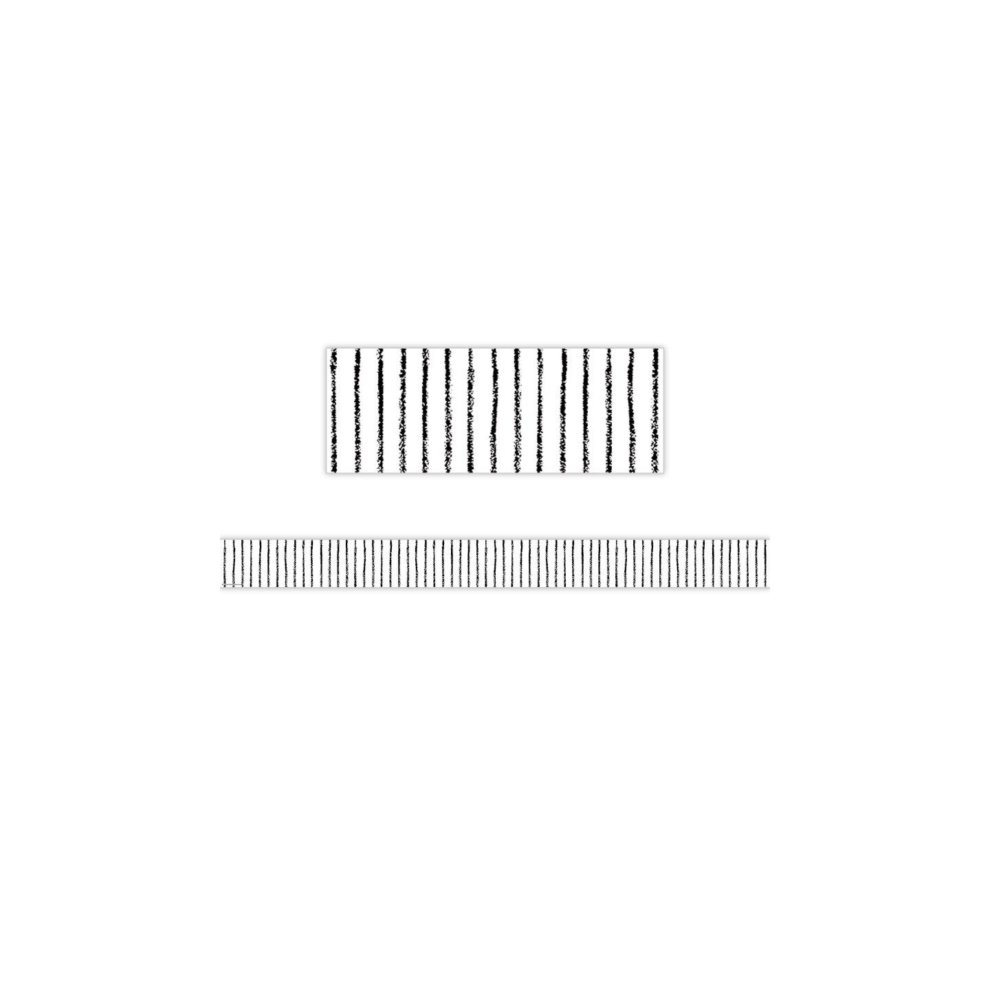 Teacher Created Resources® White With Black Pinstripes Straight Border Trim, 35 Feet