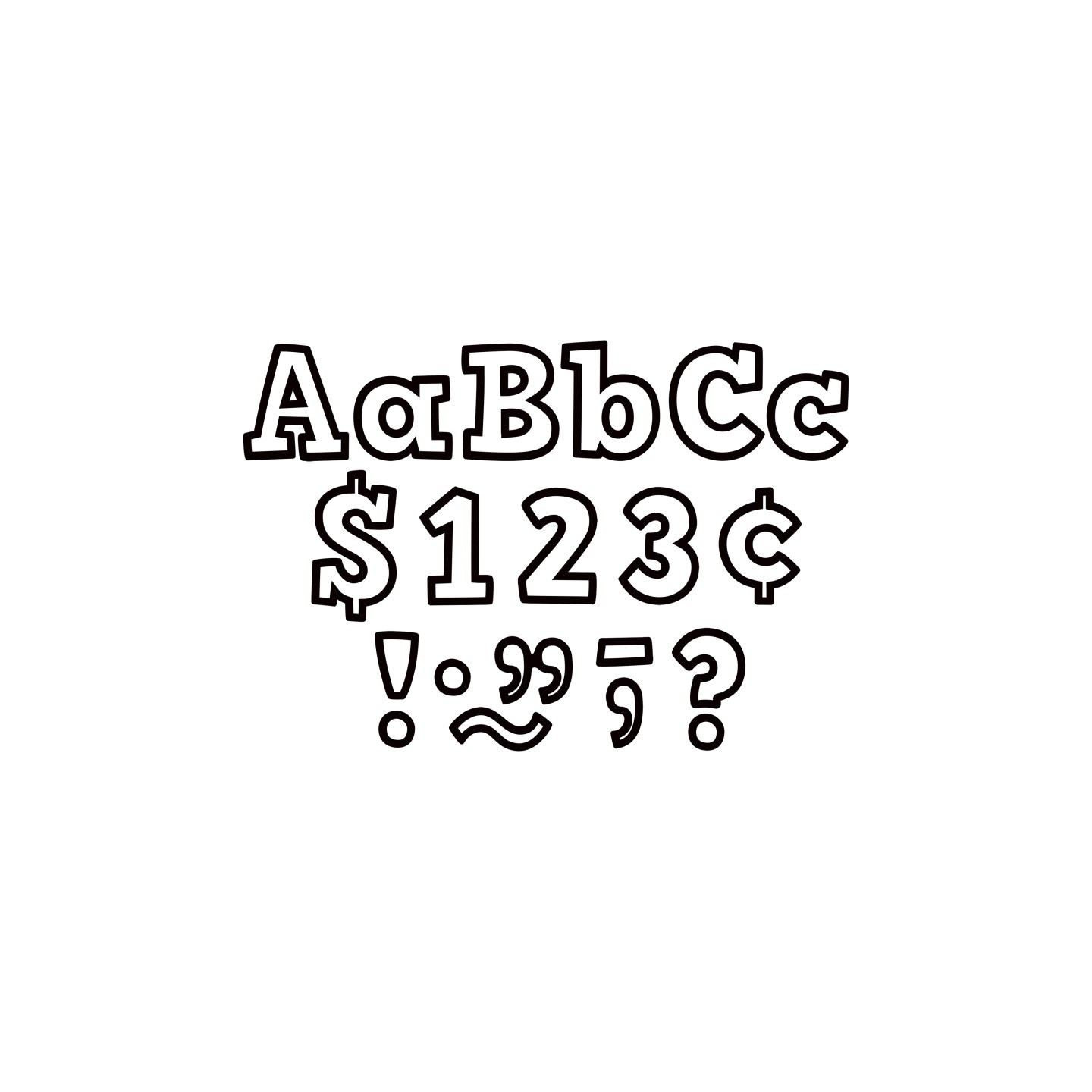 Teacher Created Resources® Black & White Bold Block 4" Letters Combo Pack, Pack of 230