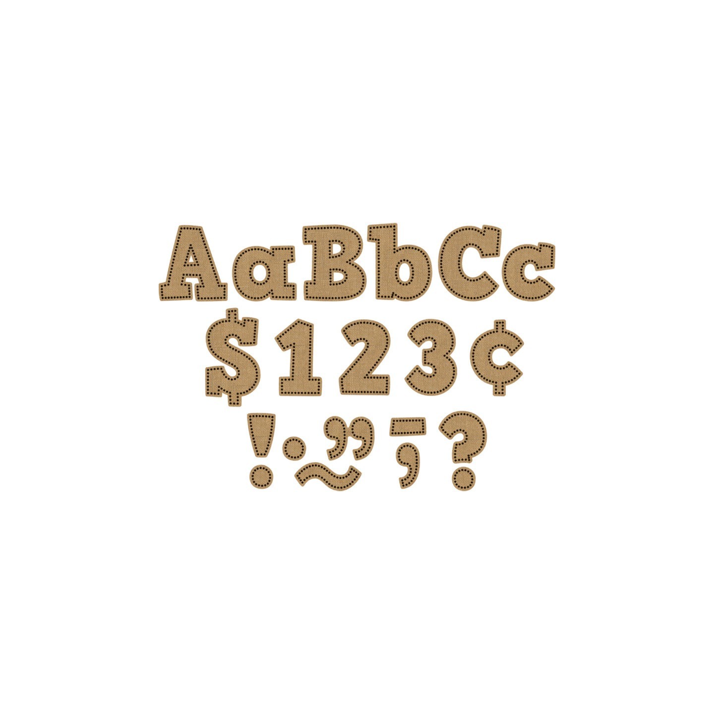 Teacher Created Resources® Burlap Design Bold Block 4" Letters Combo Pack, 230 Pieces