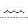 Teacher Created Resources® White with Black Scalloped Die-Cut Border Trim