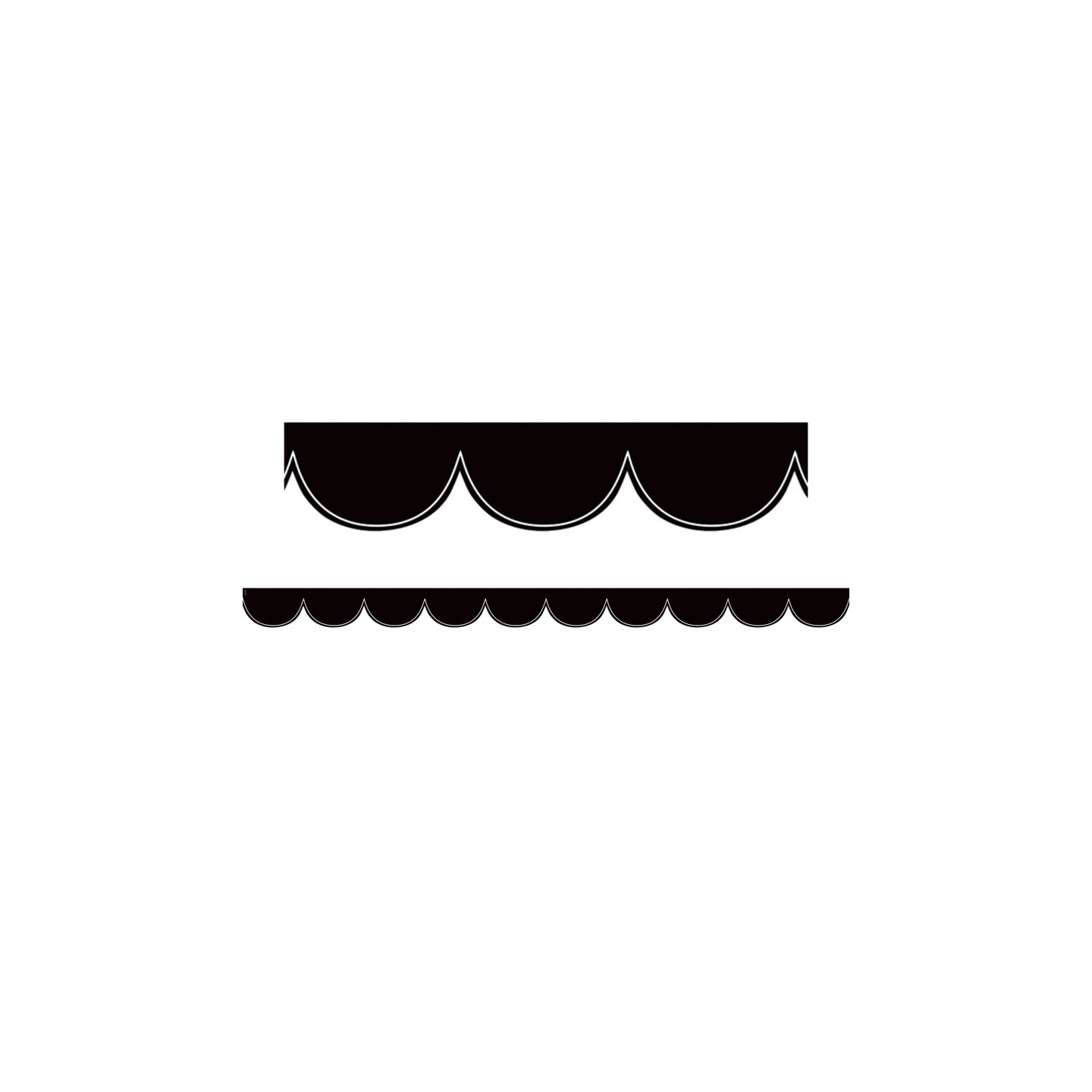 Teacher Created Resources® Black with White Scalloped Die-Cut Border Trim