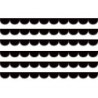 Teacher Created Resources® Black with White Scalloped Die-Cut Border Trim, 35 Feet Per Pack, 6 Packs
