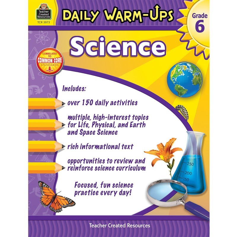 Teacher Created Resources® Daily Warm-Ups Science, Grade 6