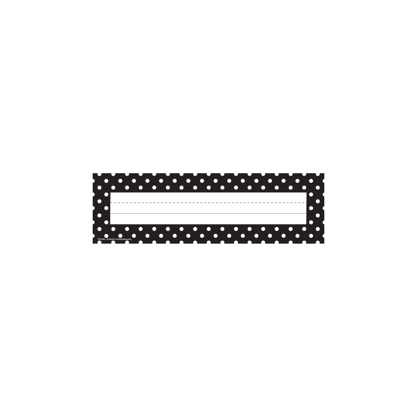 Teacher Created Resources® Black Polka Dots Flat Name Plates, Pack of 36