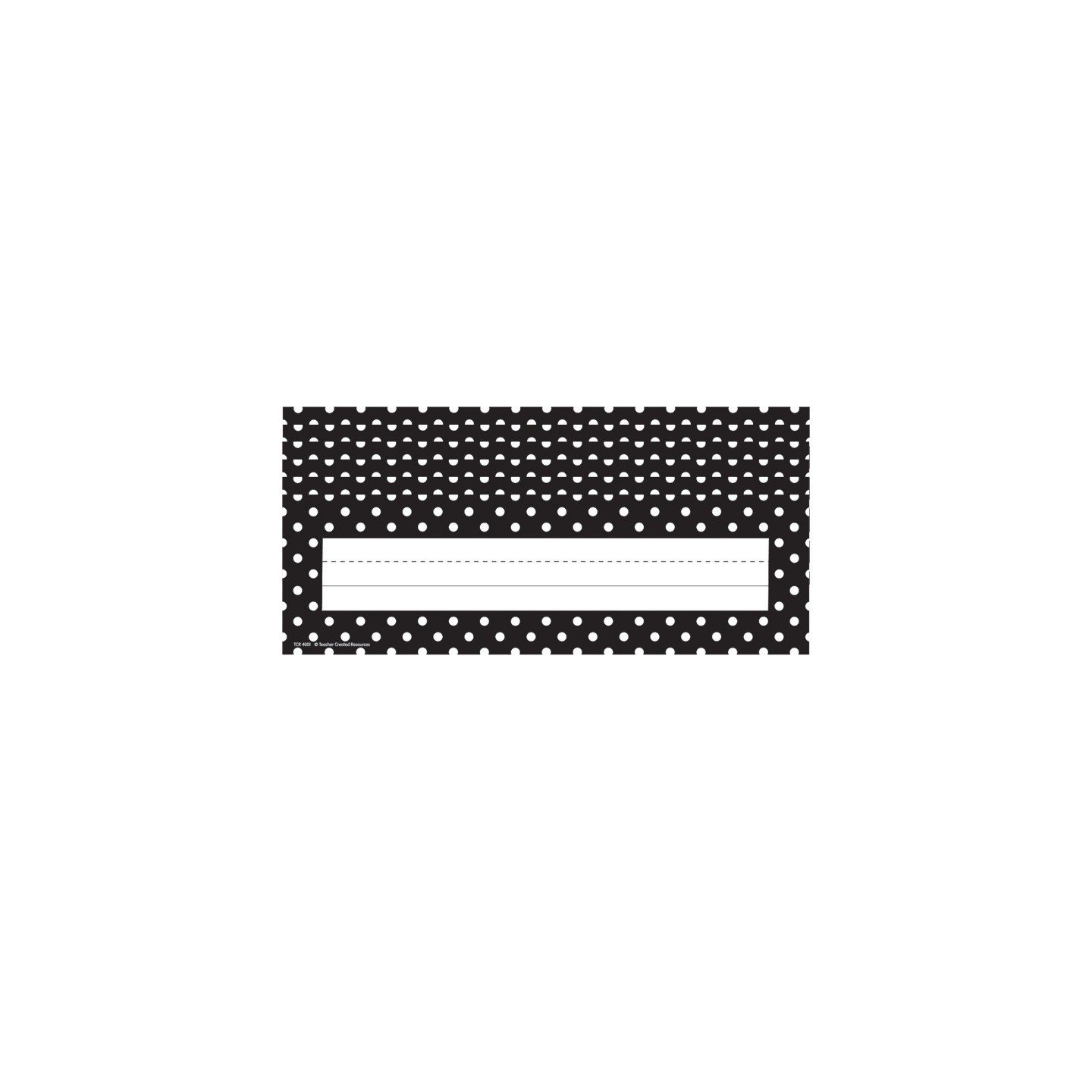 Teacher Created Resources® Black Polka Dots Flat Name Plates, 36 Per Pack, 6 Packs
