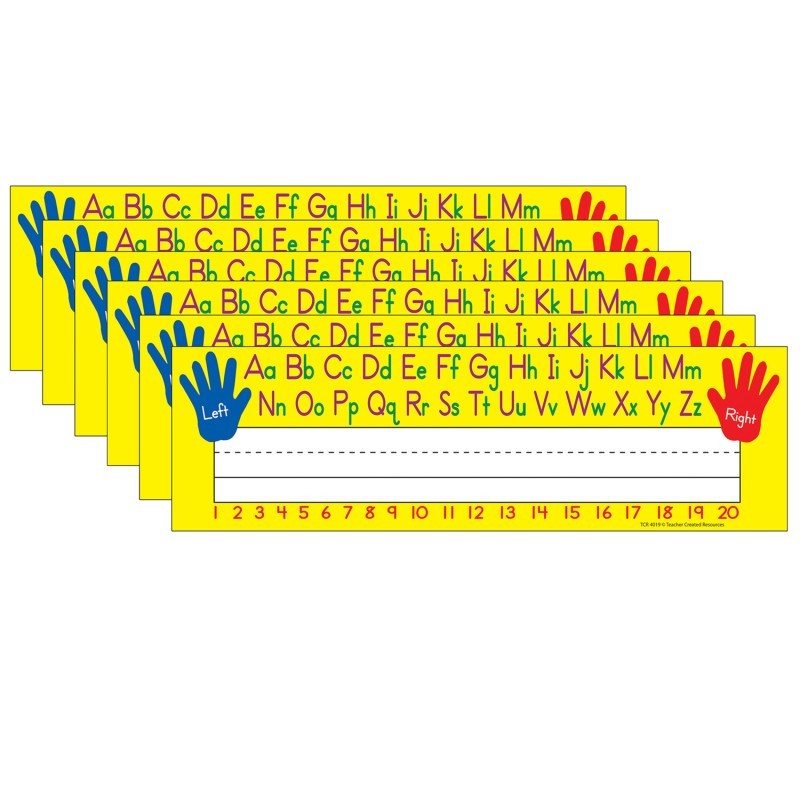 Teacher Created Resources® Left/Right Alphabet Name Plates, 36 Per Pack, 6 Packs